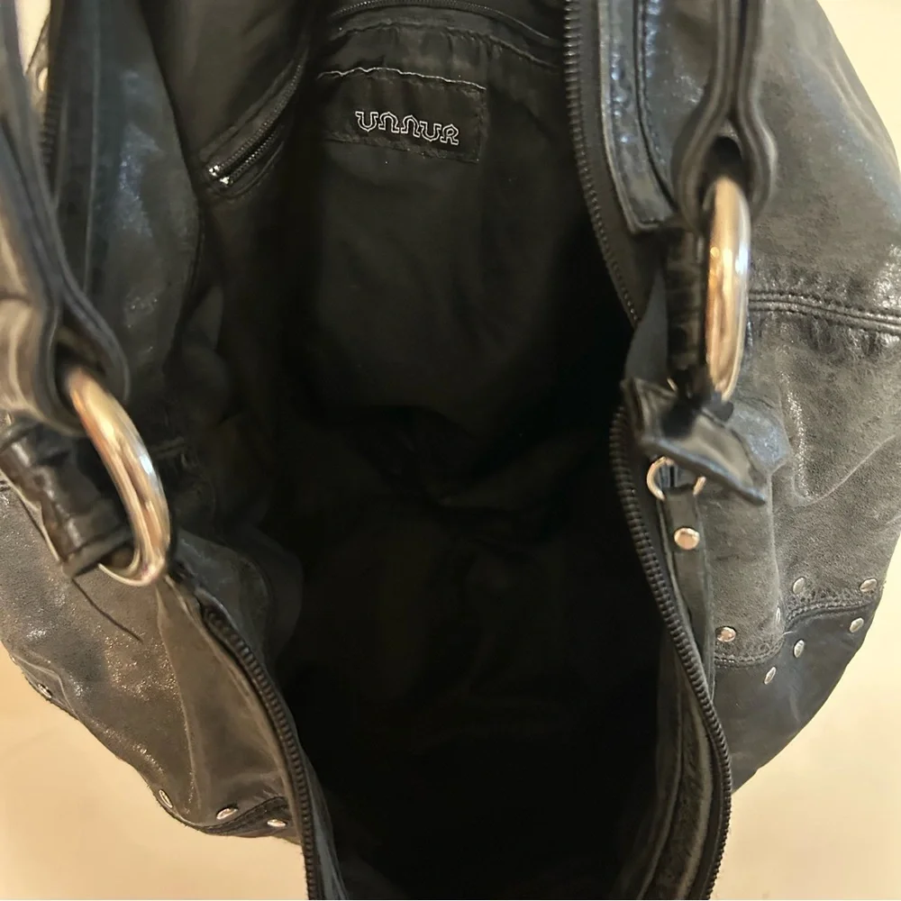 Unnur Emble hobo bag in sky studded eco fashion‎ festival indie leather goth
